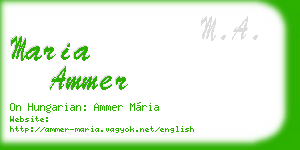 maria ammer business card